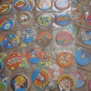 vintage 1990's full set of 60 The Tick Cartoon Series POGS